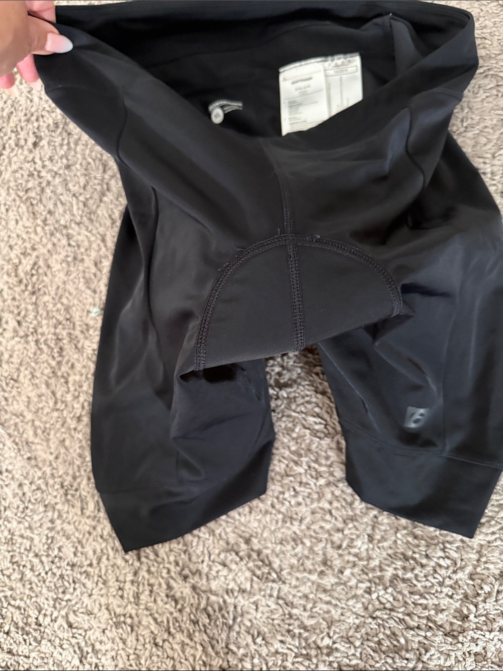 Women’s Black Athletic Shorts with High Waist